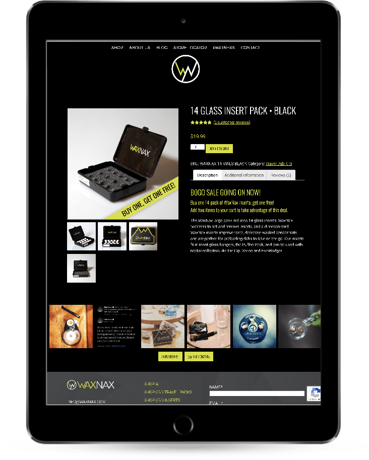 waxnax cannabis website design