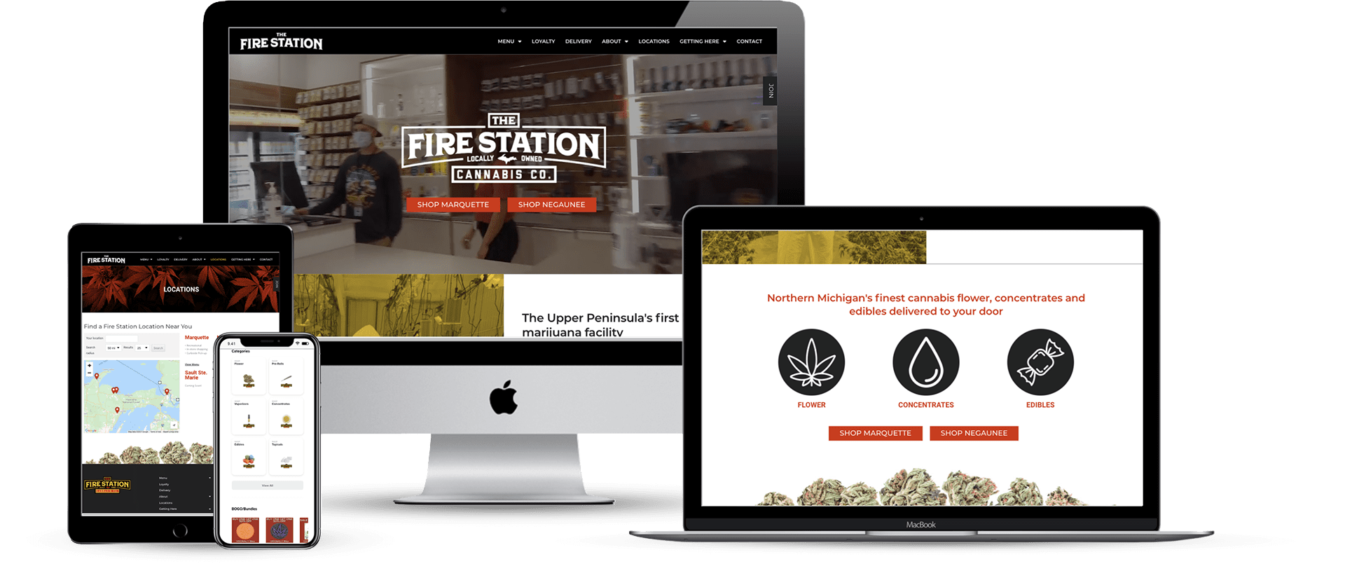 906 fire station dispensary wordpress website development